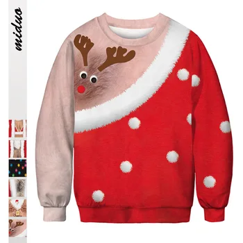 

christmas women hoodies digital print 2019 autumn winter streetwear funny oversize long sleeve pullover sweatshirt cotton fleece