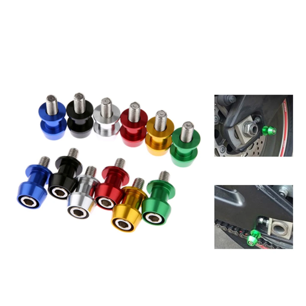 2pcs 6mm Universal Motorcycle CNC Swing Arm Slider Spools for Honda