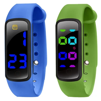 

2pcs Potty Training Watch Water Resistant Baby Reminder Timer Urinal Trainer -Led Display, 9 Loop Songs - blue & green
