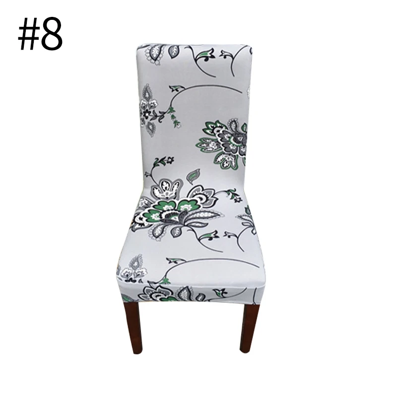 style8 6 шт./лот, чехол для обеденного сиденья, чехол для кресла спандекс, Чехол для стула, современный эластичный Чехол для стула для вечеринки, защитный чехол - Цвет: style8