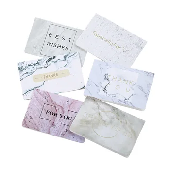 

2pcs Marbled Pattern Greeting Card Wishes Card Paper Message Blessing Card DIY Blank Small Envelope Thanksgiving Invitations