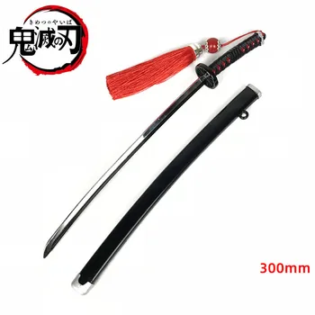 

3Styles Anime Demon Slayer Kimetsu No Yaiba Sword Keychain 30cm Katana Metal Keyring Tanjirou Zenitsu Mitsuri Weapon KeyChains