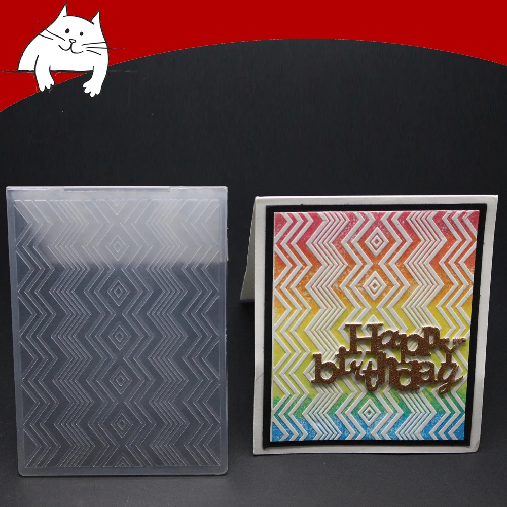 

NEW 2020 Wavy stripes Plastic Embossing Folder For Card Making Scrapbooking Paper DIY Craft Decoration Supplies