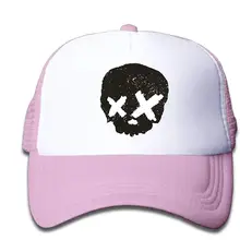 HNYL сетчатая Кепка, Черная кепка с черепом, бейсболка s, регулируемая для детей