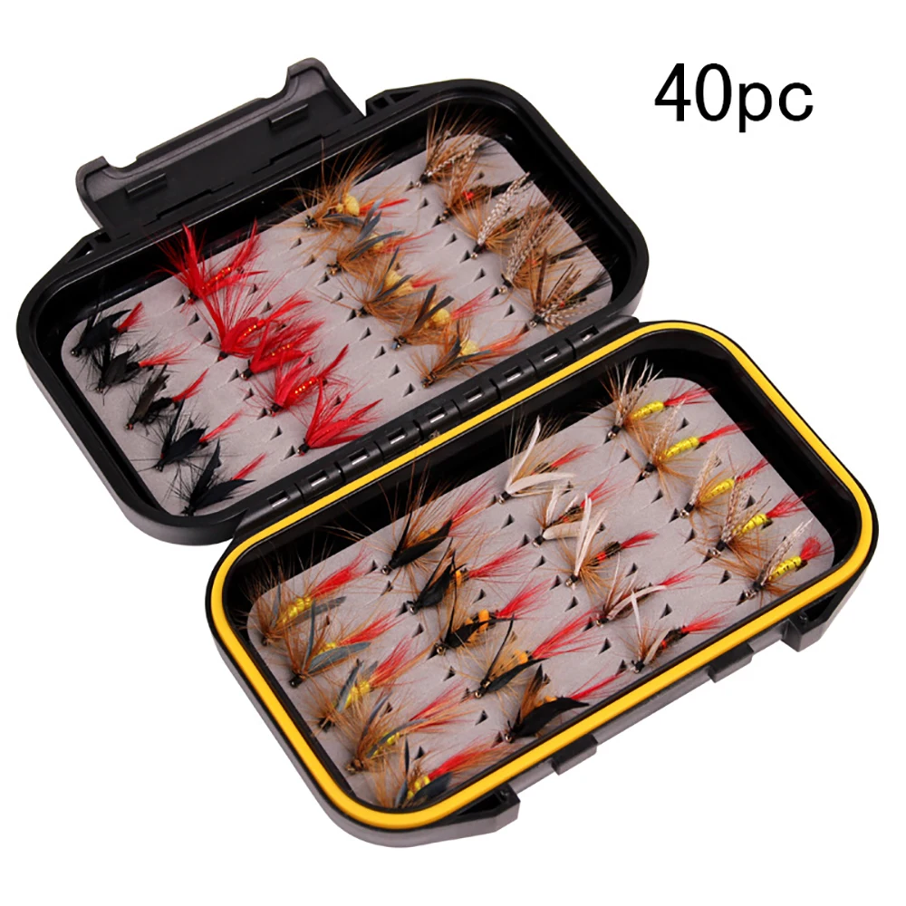 Isca de Pesca Equipamento de Pesca Manteiga Mosca Insetos Diferentes Estilo Salmão Moscas Truta Único Seco Pesca Iscas Accessorie 120 Pçs 1 insetos diferentes estilo salmão moscas truta único