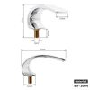 Stainless Steel Chromed Bathtub Waterfall Spout Bathtub Waterfall inlet Handle Shower Switch Valve 2