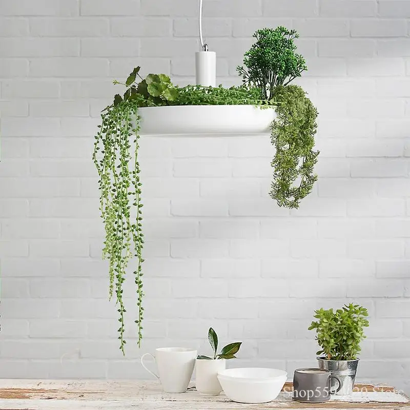 Растительный Цветок Подвесные Светильники горшечные цветы горшок Hanglamp для