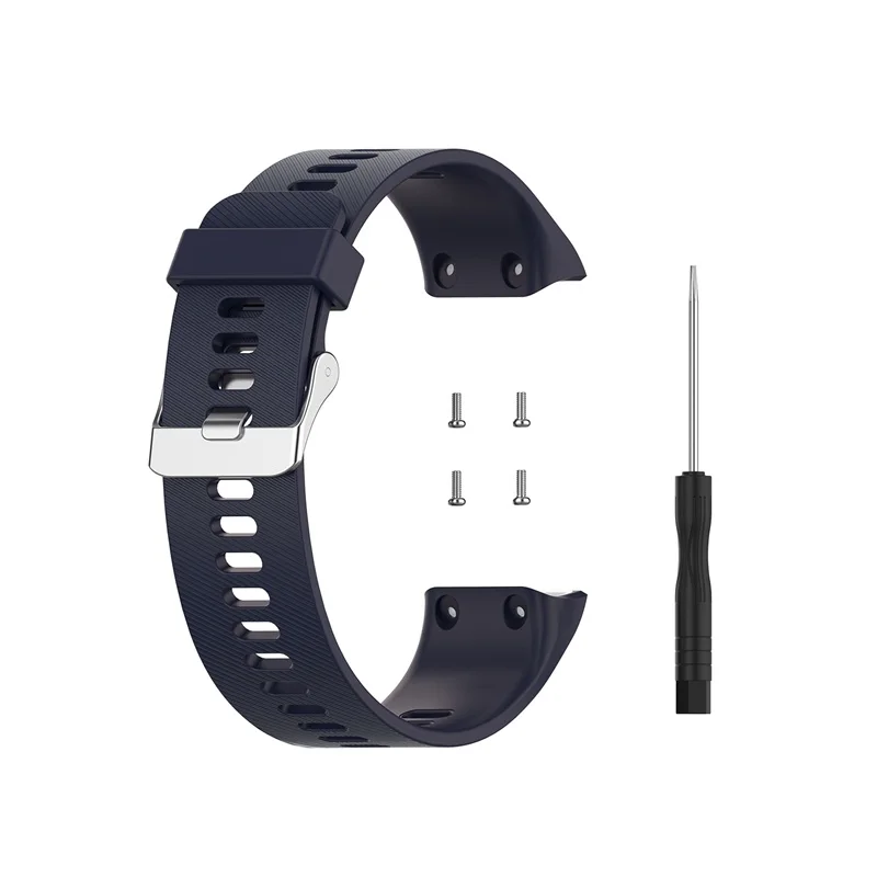 Силиконовый ремешок для смарт-часов Garmin Forerunner35& Forerunner30 Смарт ремешок для наручных часов для Forerunner 30/35 браслет умные аксессуары - Цвет: Темно-синий
