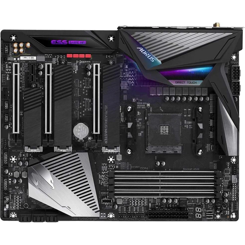 Материнская плата Gigabyte X570 AORUS MASTER Soc-AM4 AMD X570 4xDDR4 ATX AC`97 8ch(7.1) 2xGgE RAID