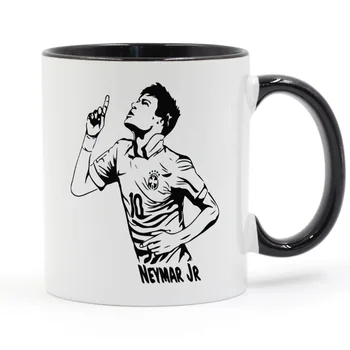 

Neymar Jr Football Coffee Mug Ceramic Cup Color Handle Colour Inside Gifts 11oz