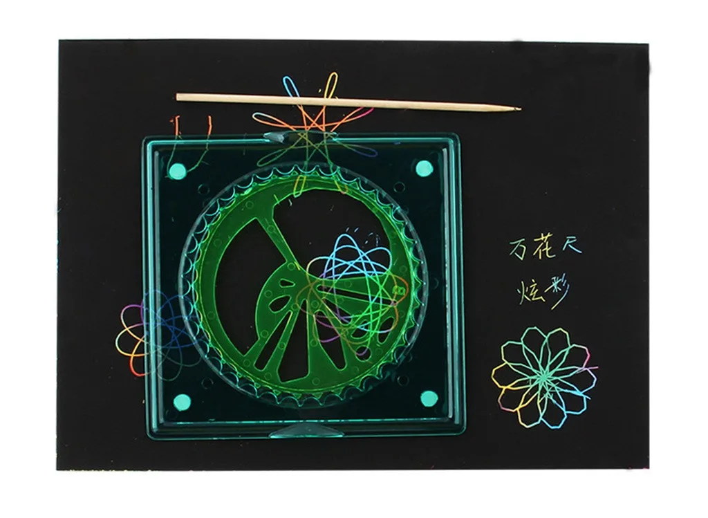 Набор игрушек для рисования со спирографом, Переплетенные шестерни и колеса, аксессуары для рисования, разноцветные гелевые ручки, развивающие игрушки, подарки для детей