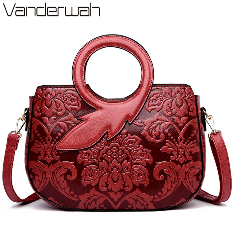 

Round Leaf Hand Leather Luxury Handbags Women Bags Designer Handbags High Quality Flower Chinese Style Crossbody Bags for Women