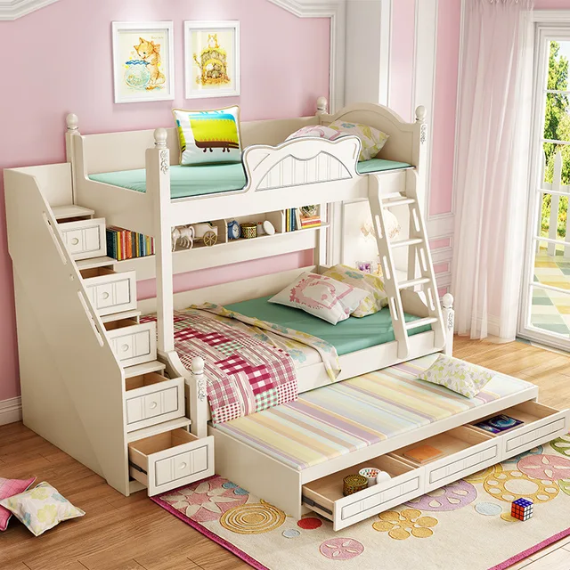 bunk bed with extra bed