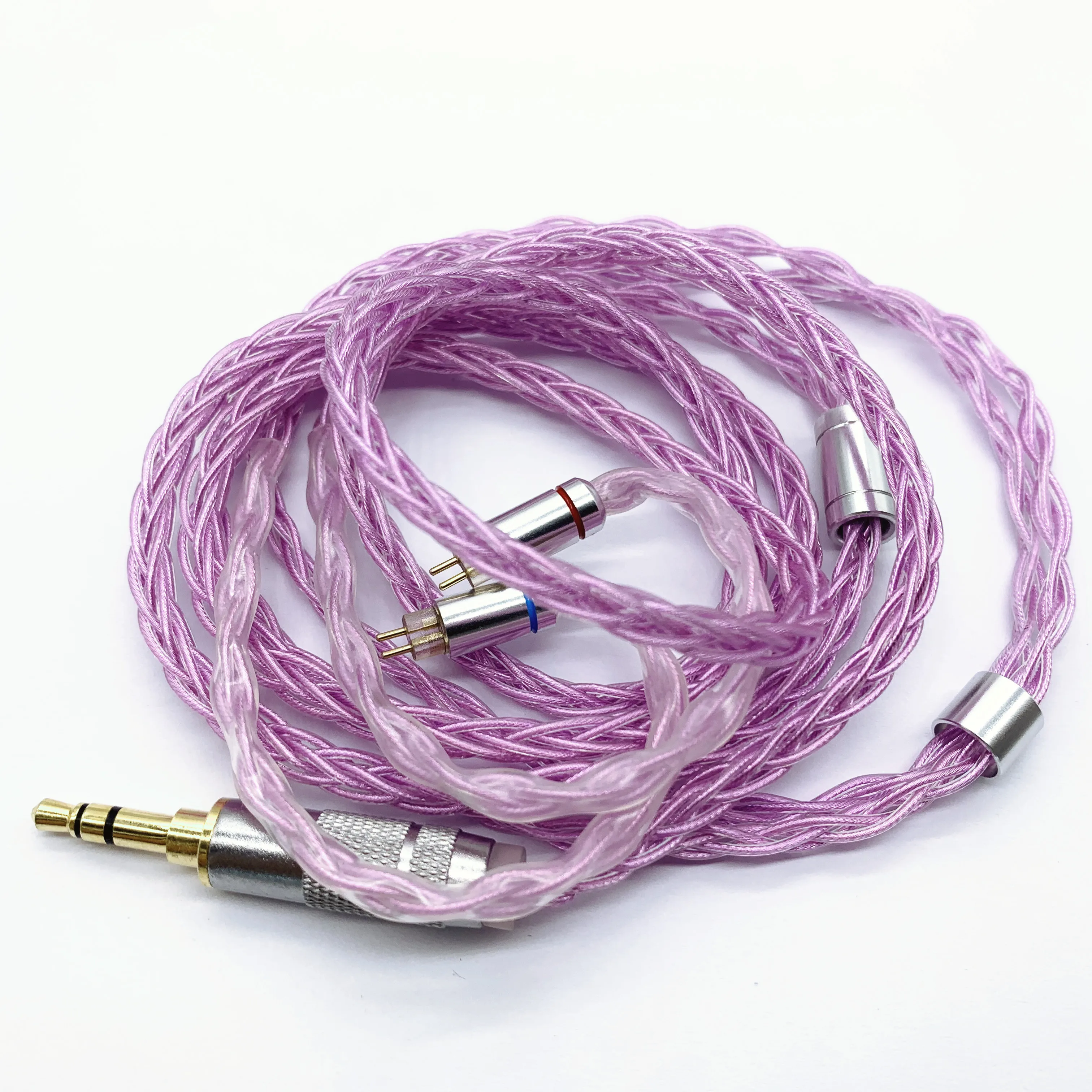 8 share Single crystal copper silver wire Headphone upgrade line 152 core purple conductor