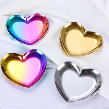 

Nordic golden jewelry box tray stainless steel metal jewelry display jewelry storage disk jewelry bowl decorative dish plate