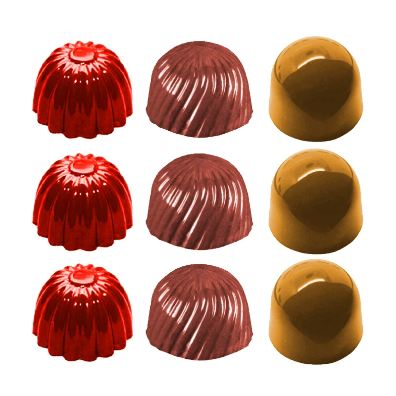 3D Filled Chocolate Bar Mold Baking Polycarbonate Baking Molds Plastic Chocolate Candy Form Mould Baking Pastry Bakery Tools
