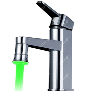 

LD8002-A5 Single Green color Glow Flow LED Tap With Brass Material with adaptors