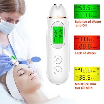 

Skin Tester Meter Digital Skin Analyzer Pen LED Display Skins Moisture Oil Sensor Precision Memory Function Skin Care Tool