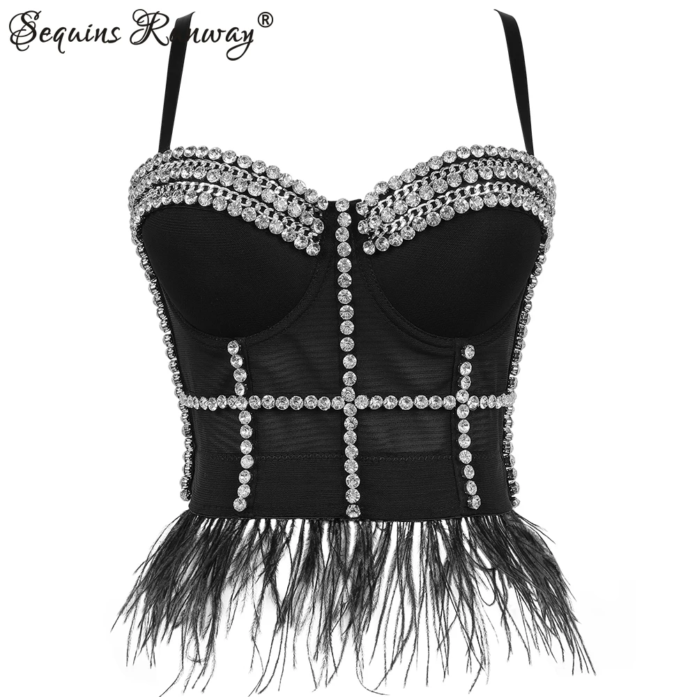 Sexy White halter mesh Sequin corset crop top women summer Vintage clothes  Party bustier y2k tank top clubwear womens tube tops - AliExpress