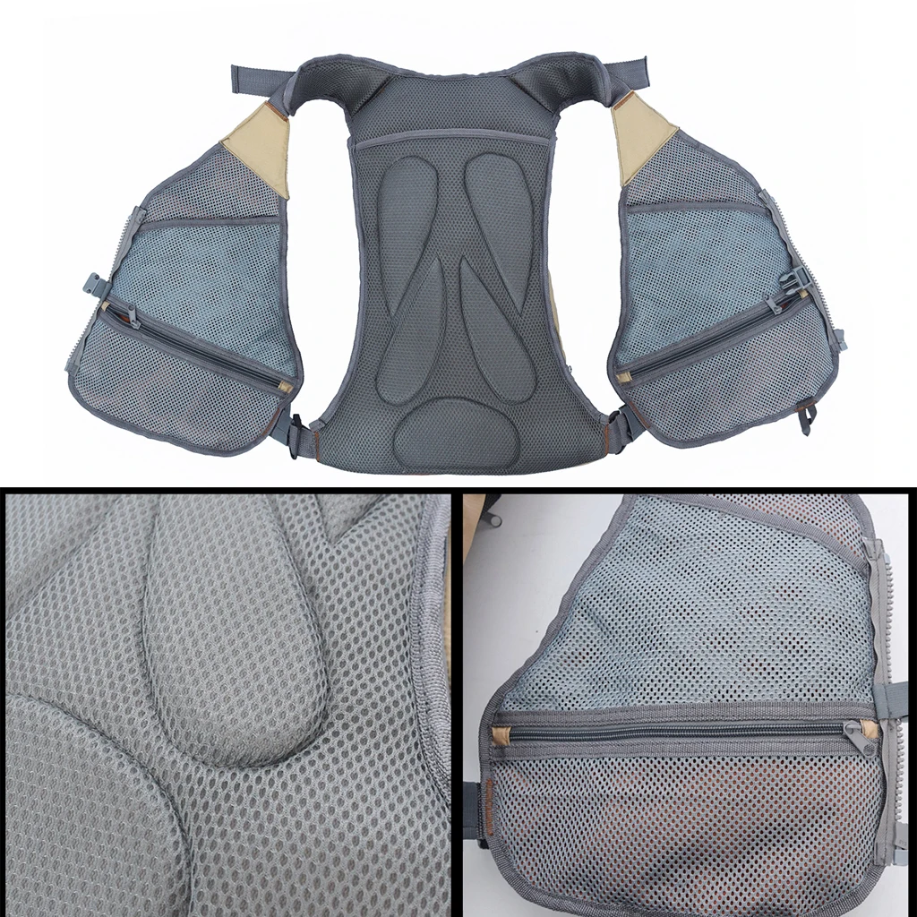 Fly Fishing Backpack Vest Combo Chest Pack for Tackle Gear and Accessories, Adjustable Size for Men and Women Swimming Sailing