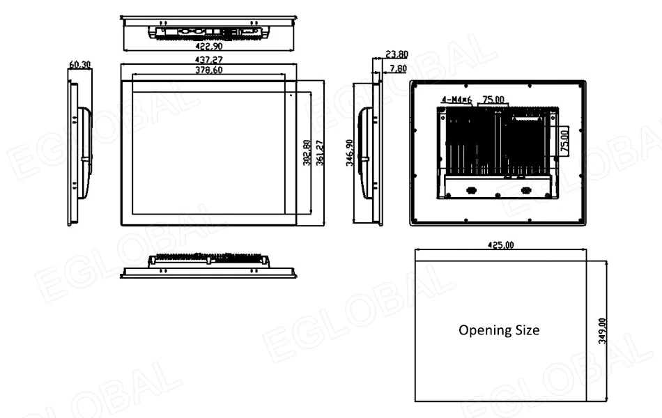 15'' Large Screen All-In-One Computer with Intel Core i5 6360U, Rugged Touch Screen Monitor, WES7 Operating System - Industrial Panel PC. Description Image.This Product Can Be Found With The Tag Names Barebone Mini PC, Computer Office, Screen