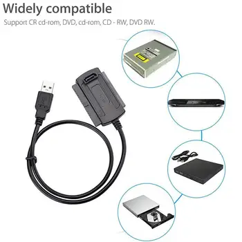 

New Usb 2.0 To Sata Ide Hard Drive Cable For Hd Hdd Adapter W Power 18mar27 Drop Ship F
