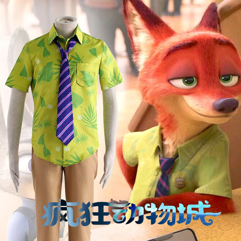 

Anime Zootopia Nick Wilde Cosplay Costume With Tail and Ear All Sizes