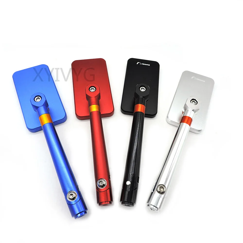 

Universal Rearview Mirrors Electromobile CNC Convex Mirror Motorcycle Accessories Anti-glare Blue Red Black Silver Rear view