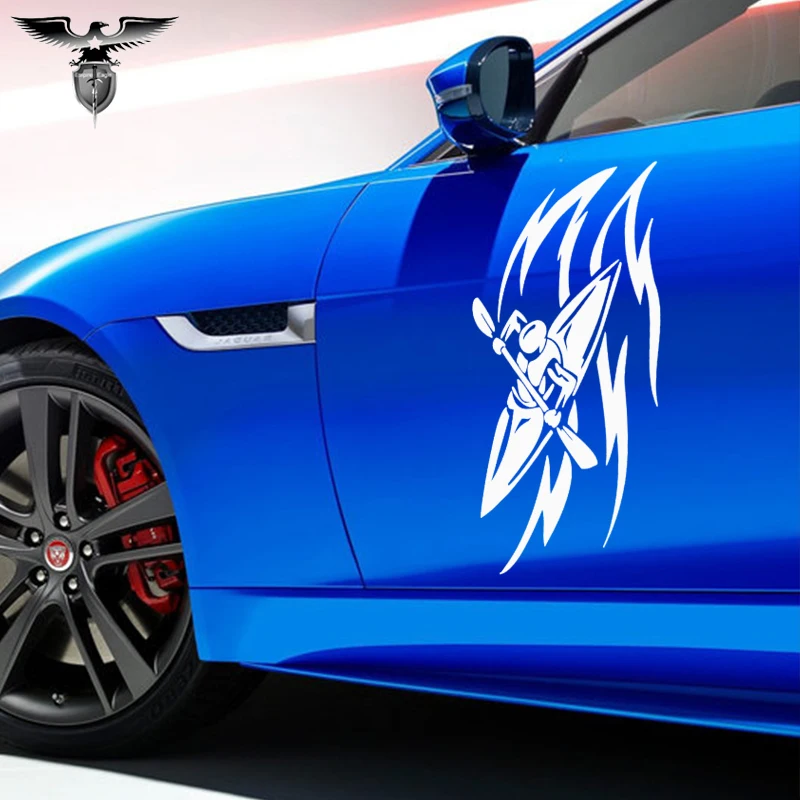 

EmpireYing 3 Sizes 8 Colors Water Sports Canoeing Game Brave Man Car Sticker Minicab Morcycles Laptop Styling Vinyl Decal Gifts