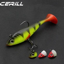 

Cerill 1 PC 85 mm 18g Sea Bass Jig Head with Hook Soft Fishing Lure Shad Bait Silicone Carp Worm Pike Minnow Artificial Swimbait