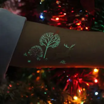 

Christmas Luminous Body Sticker Santa Claus Temporary Stickers Body Art Glow Waterproof Sticker For Child Kids Christmas Gifts