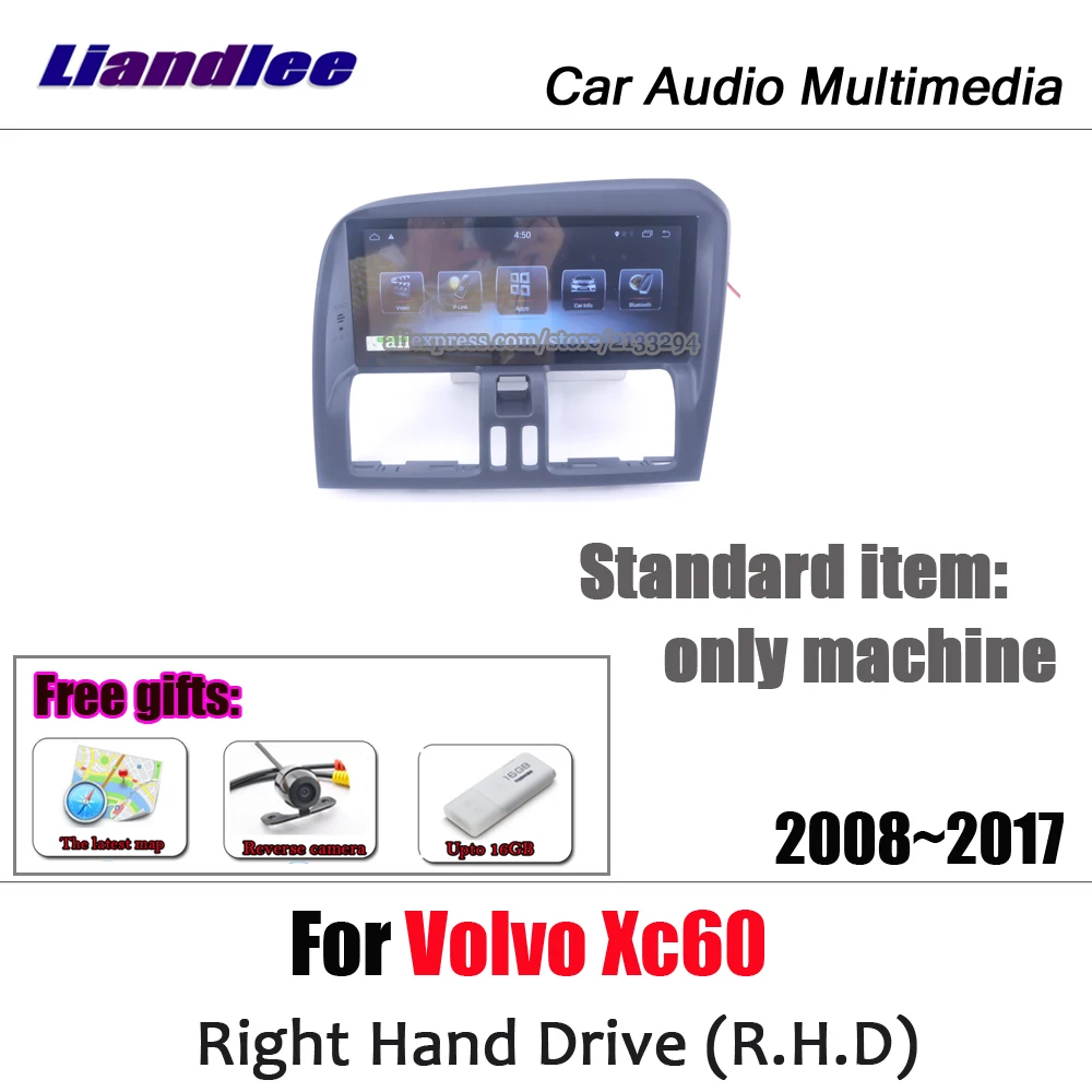 Liandlee Android 7,1 для Volvo XC60 правый руль RHD 2008~ стерео BT Carplay камера карта gps-навигатор мультимедиа