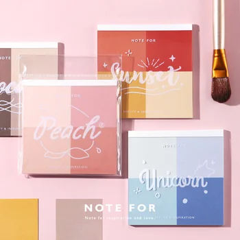 

NOTE FOR BEAUTY Creative Colorful Memo Pad Pack 100mm*100mm 30 Sheets 4 Designs Mixed Free Shipping