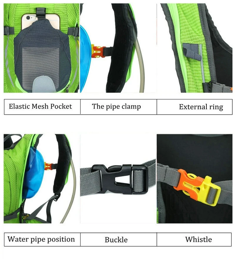 6 Color Bike Hydration Nylon Waterproof 15L Cycling Backpack +2L Water Bags Breathable Large Capacity Mountain Bike Backpack  (29)