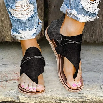 

Summer women Leopard Sandals Flats Ladies Pu Leather Ladies outdoor Sandals Casual Ladies Shoes Bohemia Sandals 2020