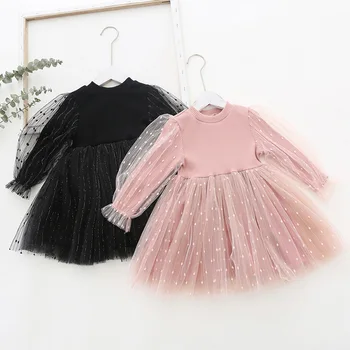 

Kids Clothes Autumn Girls Dress Long Sleeve Gauze Dresses For Girls Birthday Party Princess Dress Children Clothes vestidos 2020