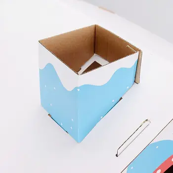 

Cute Cat Toy Pet Supplies Folding House Corrugated Paper Cat Scratch Cardboard Paper House Cage Pet Supply