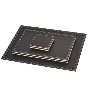 

Set of 4 Faux Leather Coasters by Creative Tops, 10 x 10 cm (4" x 4")