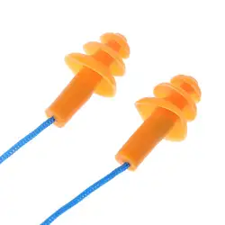 Мягкие силиконовые проводные затычки для ушей водонепроницаемые шумоподавляющие наушники защита для слуха сон плавание с коробкой