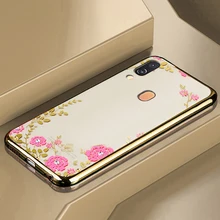 YueTuo Etui, coque, чехол, чехол для samsung Galaxy A40 A10 A20 A30 Прозрачный задний мягкий Алмазный силиконовый чехол для телефона
