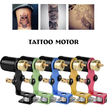 

1pc Tattoo Machine Dragonfly Motor Gun Mini Quiet Electric Rotary Robust Bearing Color wheel shader/Liner Makeup Kit Tattoo pen