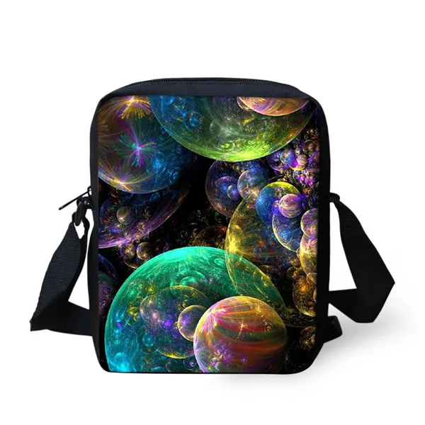 ALP966E Thikin Galaxy Pattern Planet Shoulder Messenger Bag Crossbody Phone Bag for Boys Phone Bag Shopping Bags Mochila Infantil - Цвет: ALP966E