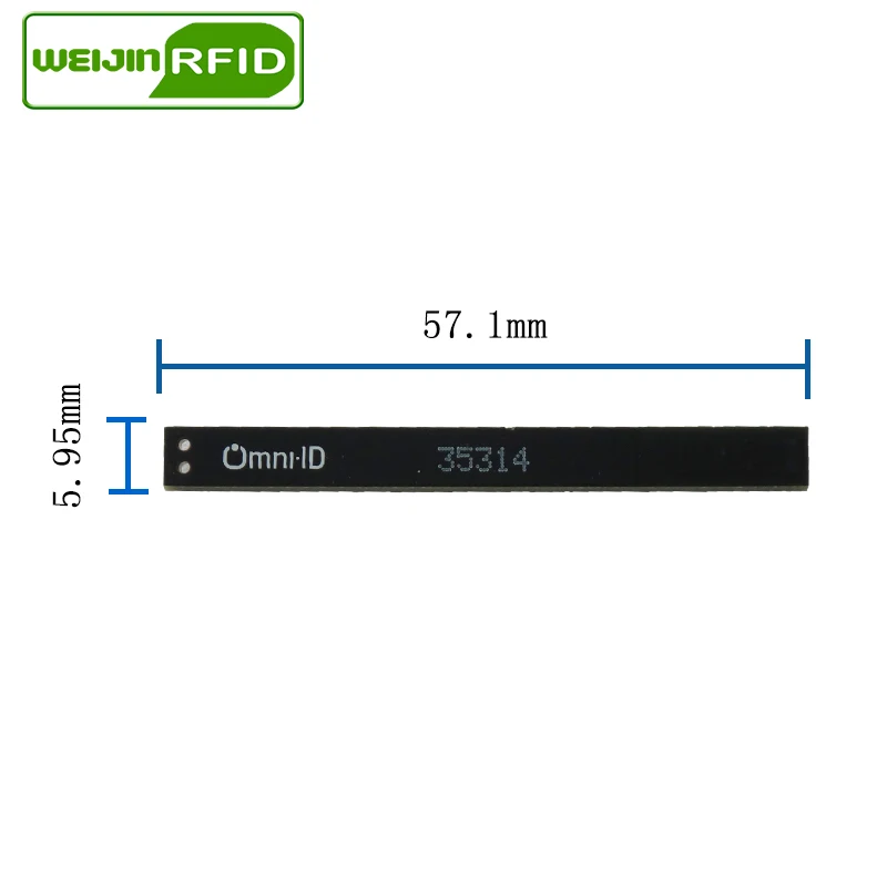 UHF RFID металлическая бирка omni-ID Fit210 915m 868mhz Alien H3 EPC 100 шт прочная краска длинные и тонкие пассивные RFID метки