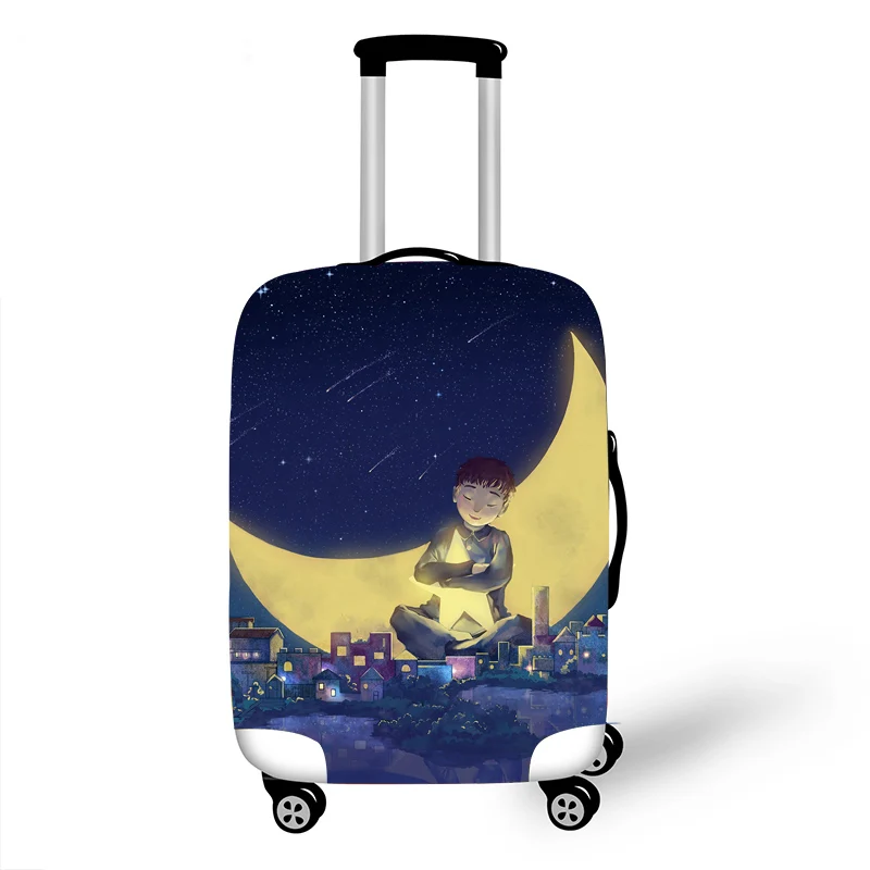 Эластичный Защитный чехол для багажа, защитный чехол для чемодана, чехлы на колесиках, Чехлы, 3D аксессуары для путешествий, Universe Pattern0 - Цвет: E