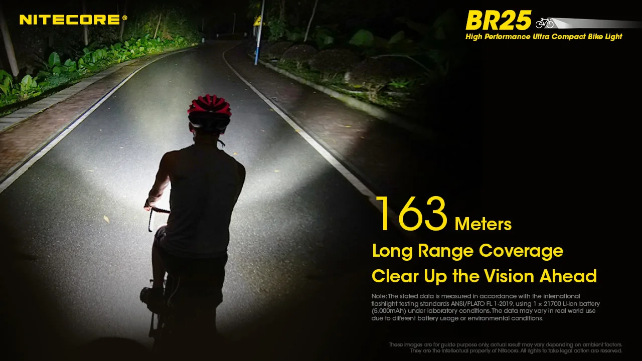 Luz da Bicicleta Dianteira com 5000mah Nitecore Recarregável Super Brilhante Luz Bateria Ciclismo Luzes Br25 1400lumens 6 super brilhante luz dianteira com 5000mah bateria ciclismo luzes