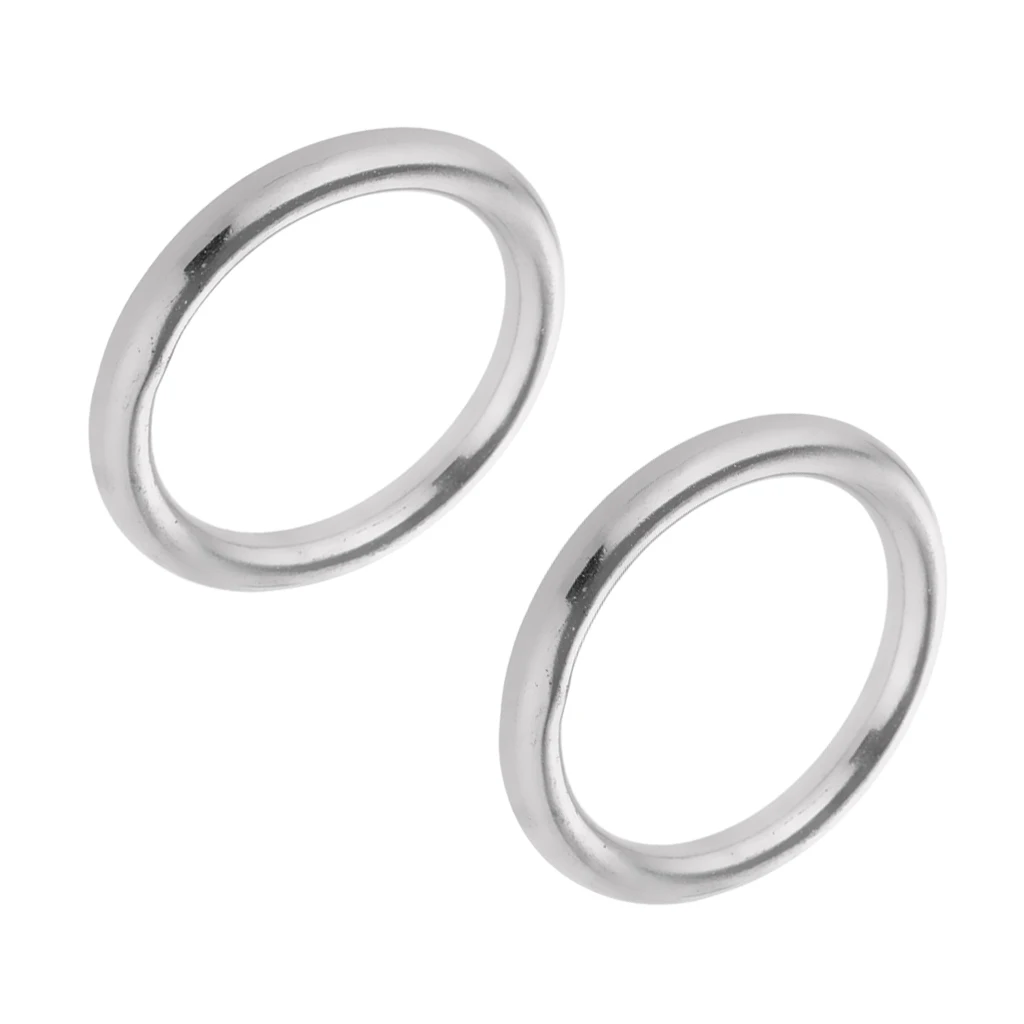 2pcs 304 Stainless Steel Strapping Welded O Rings 25mm 35mm 45mm 60mm Dia.