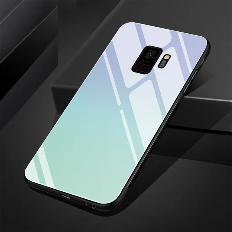 Новейший цветной чехол для телефона из закаленного стекла для Samsung Galaxy S8 S9 S10 Plus Note8 Note9, роскошное закаленное стекло - Цвет: 1453