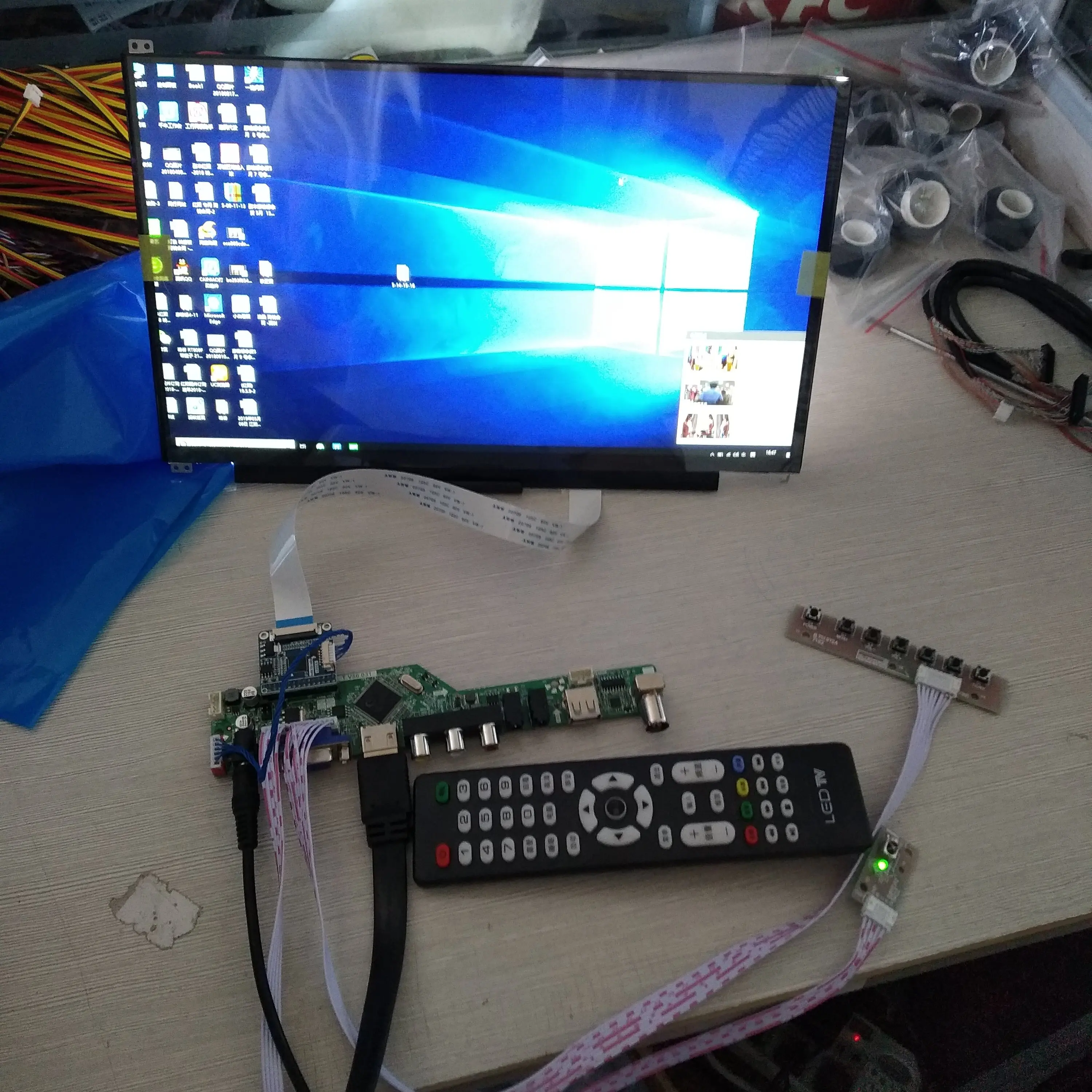  kit screen Panel with TV56 driver controller board LP173WF4 LCD LED for raspberry pi VGA HDMI Audio - 4000073453054
