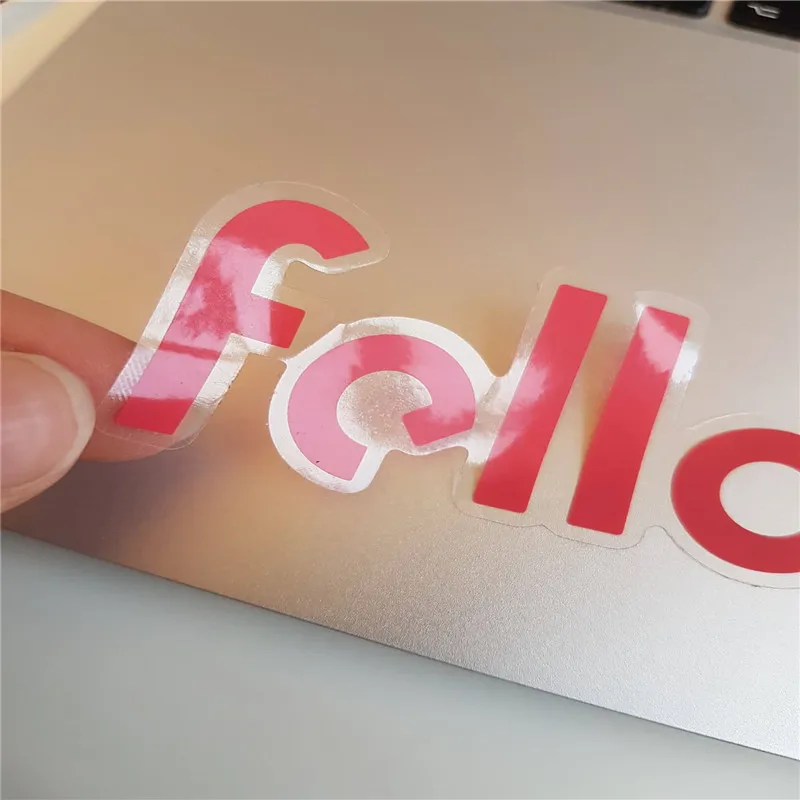 

Screen Printing Waterproof clear sticker label FOR SALE,Custom Printing Small Clear Vinyl Sticker ---PX8035