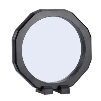 

3D Floating Frame Shadow Box Display Case Coin Box Jewelry Display Show Case with Rectangle Base 12.8cm Diameter (Black)